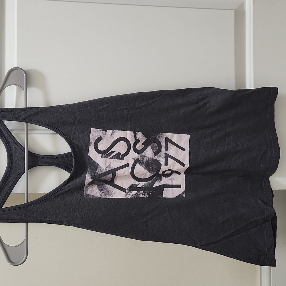 ASICS Gray Activewear Top size small